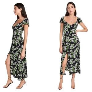 REFORMATION Baxley Midi Dress Aroma Jasmine Print 8 M Crepe Floral Feminine